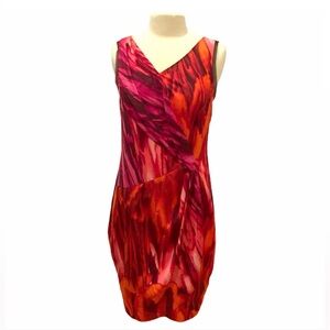 Simply Vera Vera Wang Pink and Orange Mini Dress